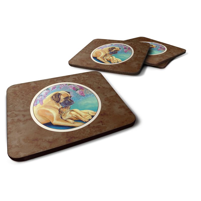 Caroline's Treasures 7233FC Great Dane And Puppy Foam Coasters (Set of 4), 3.5, Multicolor image number 0
