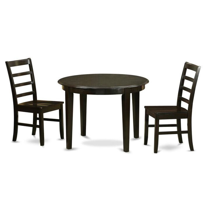 3 Pc small Kitchen Table and Chairs set-Table and 2 Wood Dining Chairs