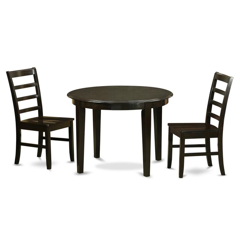 3 Pc small Kitchen Table and Chairs set-Table and 2 Wood Dining Chairs
