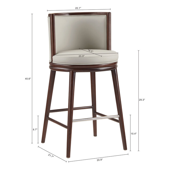 Evalyn Light Gray Bar Stools (Set of 2)
