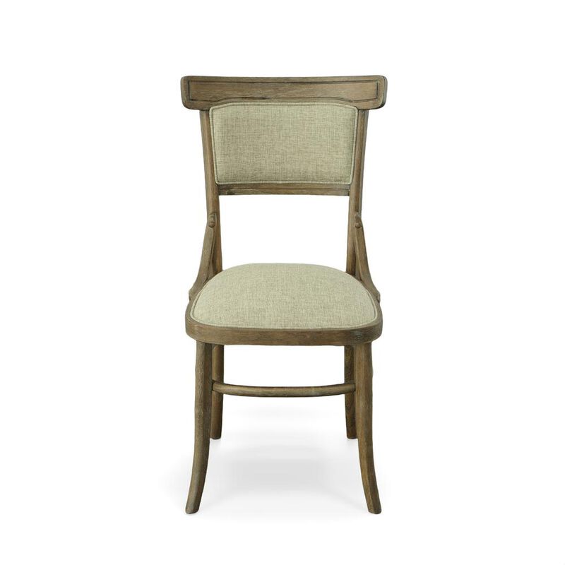 Carolina Living Diana Dining Chair - Set of 2 - Vintage Walnut - Peppered Upholstery