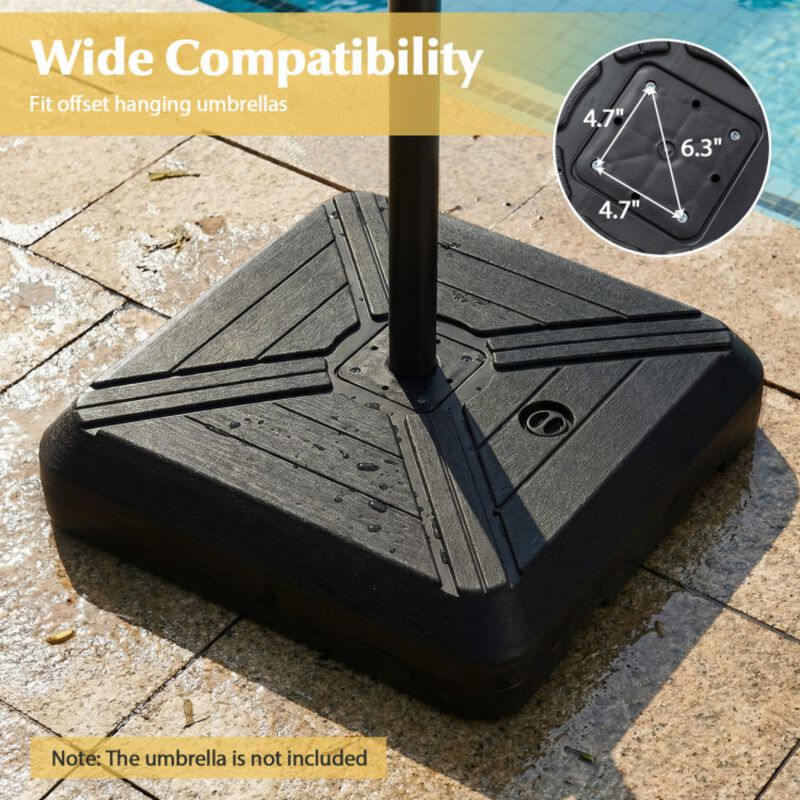 Cantilever Offset Umbrella Base with Wheels for Backyard Poolside image number 7