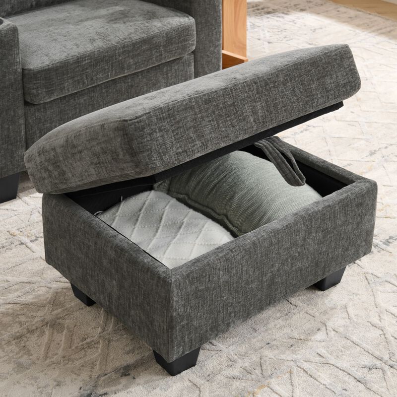 Kurtfo Chenille Accent Chair Set image number 5