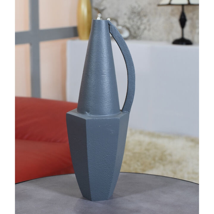 Handmade Aluminium Geometric Gray Bud Vase For Indoor & Outdoor Use BBH Homes
