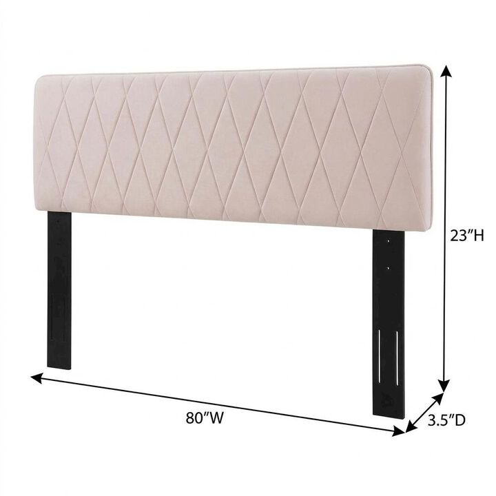California King Headboard Panel in Neutral Tone with Durable Frame Design