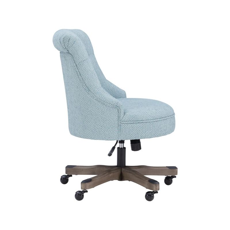 Linon Sinclair Office Chair, Light Blue