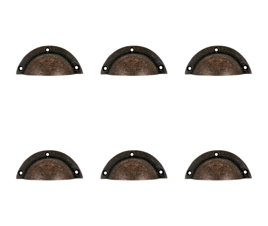 HomeRoots Set of Six Bronze Novelty Knob Metal Drawer Pull Knobs