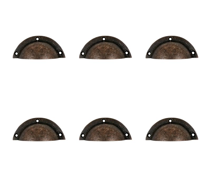 HomeRoots Set of Six Bronze Novelty Knob Metal Drawer Pull Knobs image number 0
