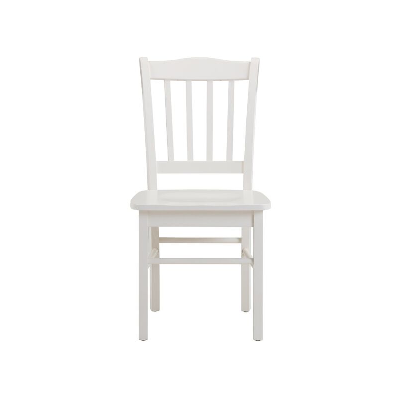 Nova Dining Side Chair Set of 2, Shaker Style, Cream White Wood image number 2
