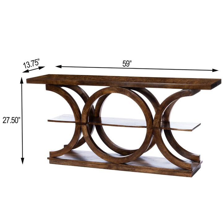 Butler Specialty Stowe Rustic Console Table, Medium Brown
