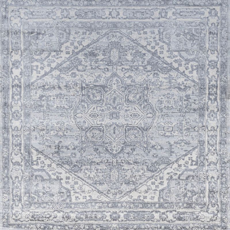 Modern Vintage Medallion Square Area Rug