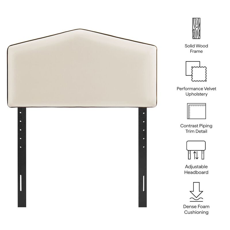 Cosette Performance Velvet Twin Size Headboard image number 2
