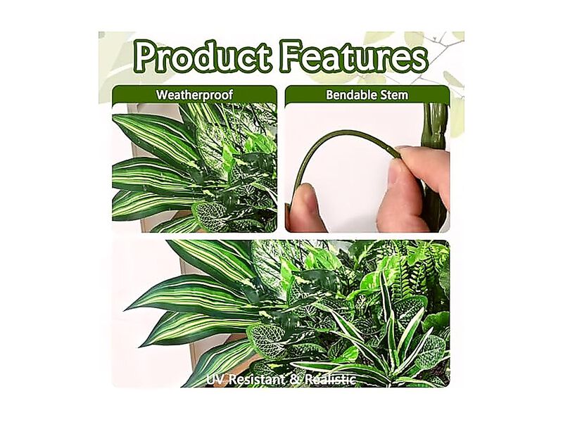 Artificial Plants Outdoor UV Resistant Realistic Greenery Large Bunches Faux image number 2