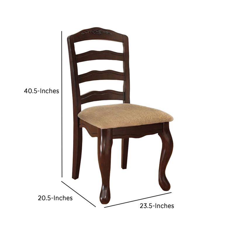 Townsville Cottage Side Chair, Dark Walnut Finish, Set of 2