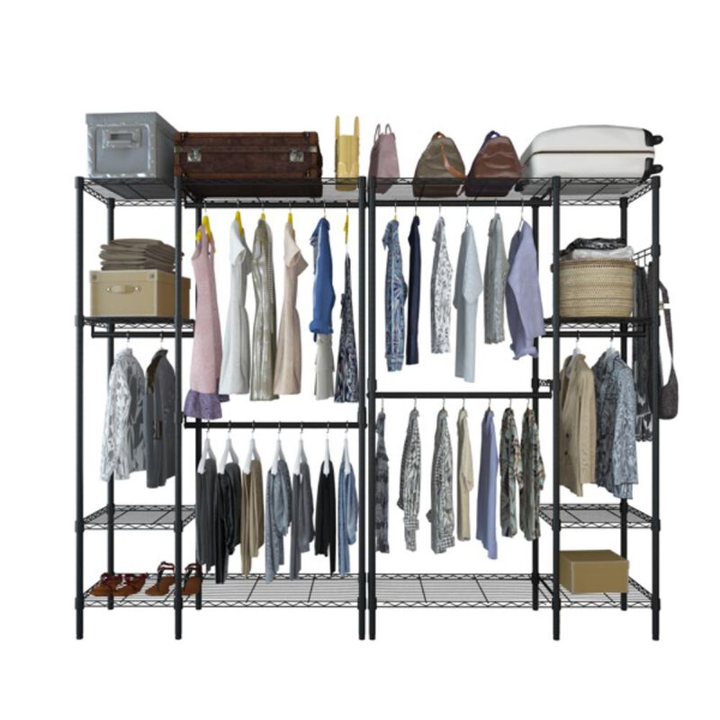 Portable Closet Organizer Garment Rack with Clothes Hanger & Home Shelf for Storage image number 0