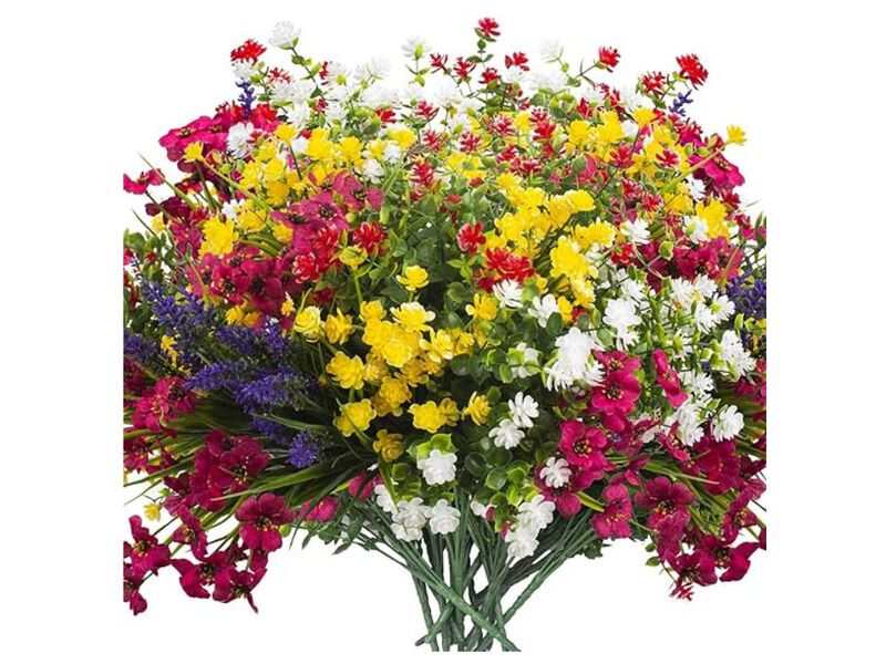 20 Bundle Artificial Outdoor Plants UV Resistant Window Box Decor image number 0