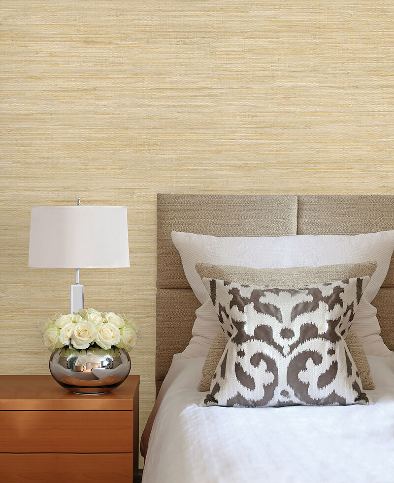 Martina Fog Grasscloth Wallpaper image number 1