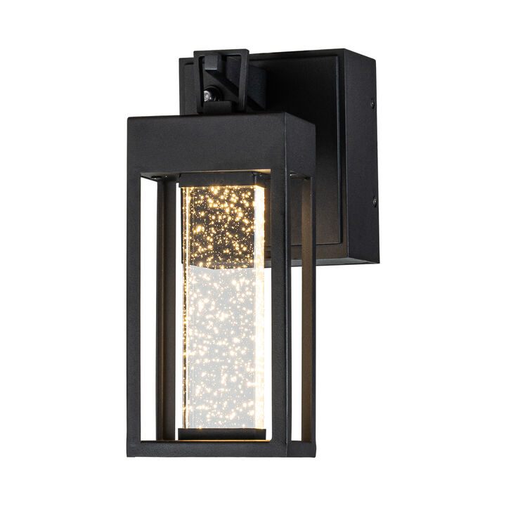 Dusk to Dawn Outdoor Wall Light with 2 GFCI Outlets, 11.4&rdquo; Waterproof Exterior Lighting Fixture Wall Mount Outside Light for House