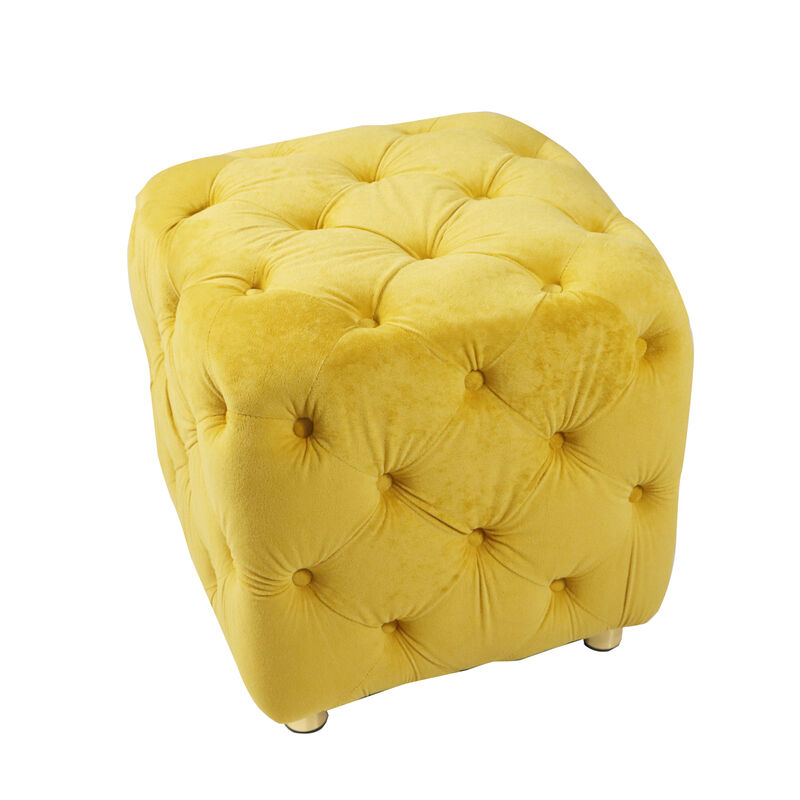 GOODSILO Versatile Modern Velvet Upholstered Ottoman Footstool with Multi-Functional Design for Stylish Home D&eacute;cor and Comfortable Seating image number 9