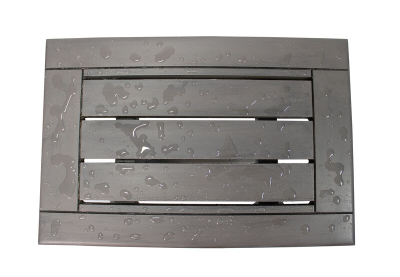 CoastalVogue MidCentury 18” Shower Bench in Antique Gray Finish