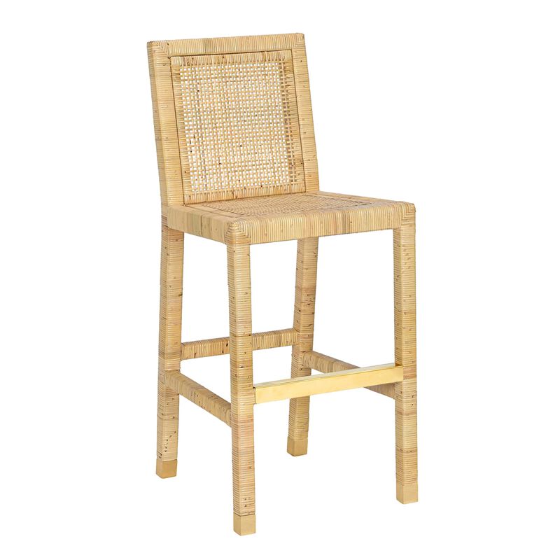 Tov Furniture Amara Cream Linen Dining Bar Stool image number 3