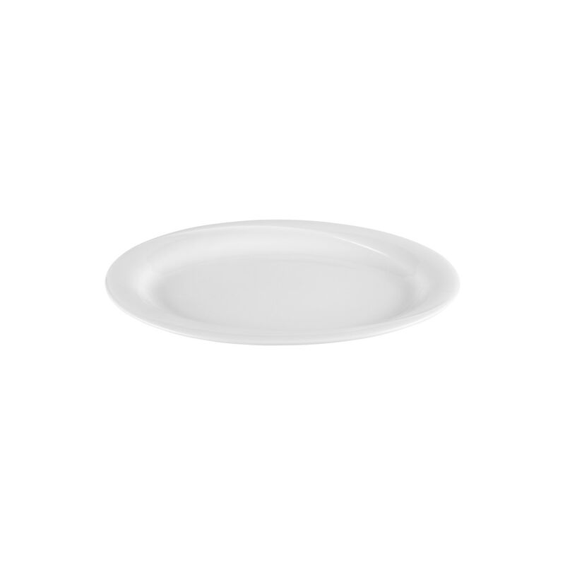 Porcelain X-tanbul 11.25" x 8" x h:1" Oval White Porcelain Platter