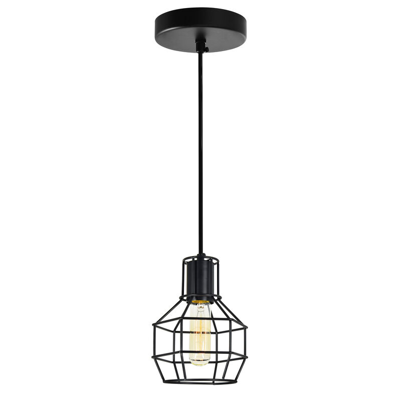 Secure 1 Light Down Mini Pendant With Black Finish
