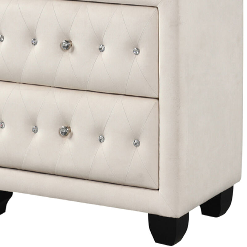 Ceralissiq Tufted 2-Drawer Nightstand image number 6
