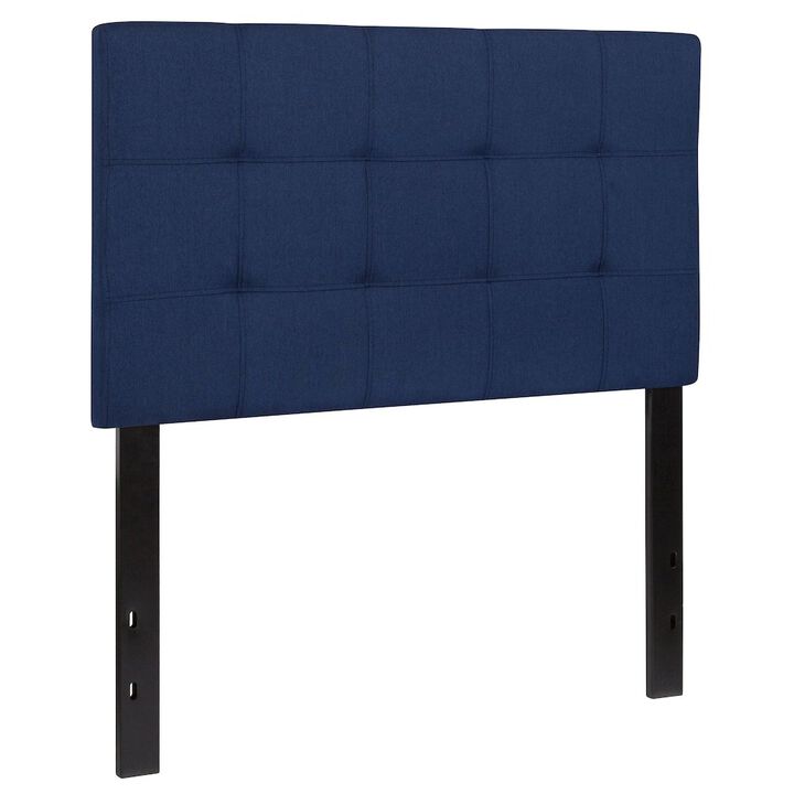 Flash Furniture Tufted Upholstered Twin Size Headboard in Navy Fabric