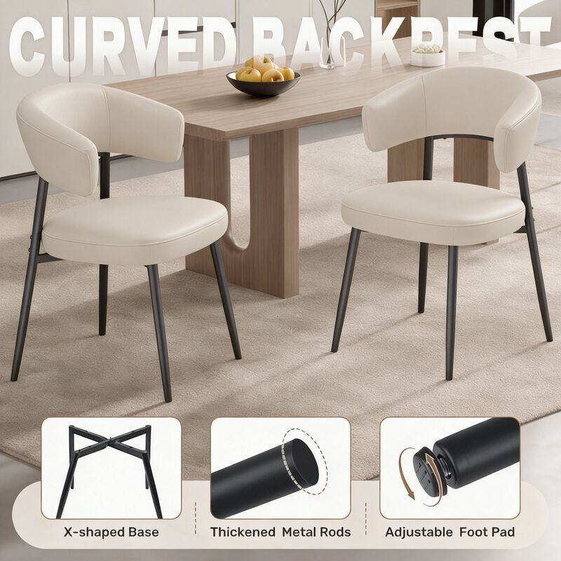 Modern Velvet Dining Chair Set of 4 image number 5