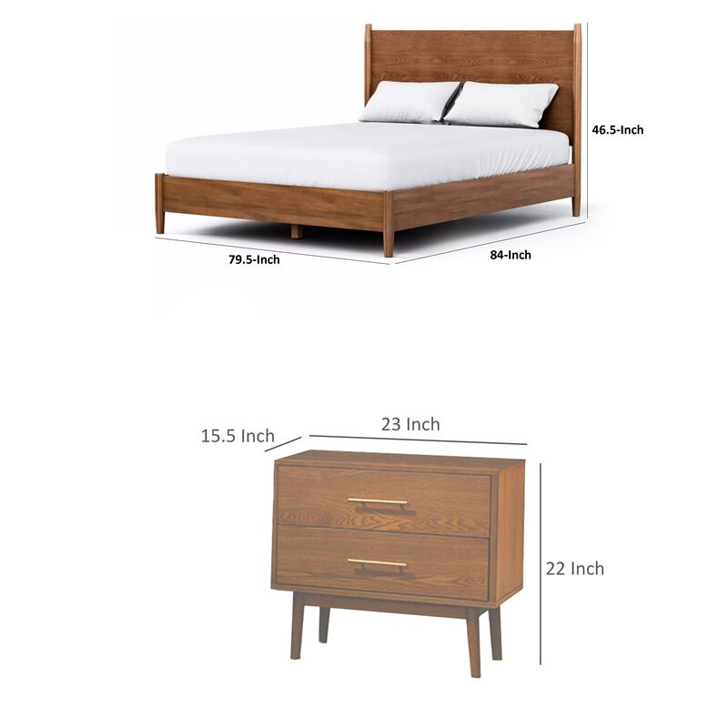 Bedroom Set, 2 Piece Set with Nightstand image number 7