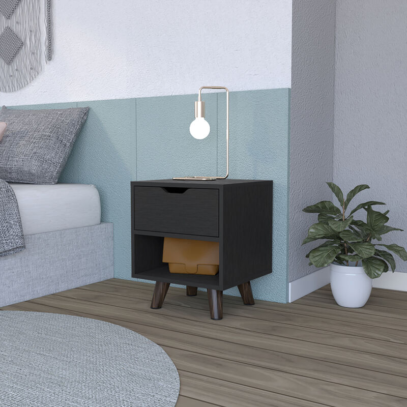 Streamdale Nightstand Carleen, Bedroom, Black image number 3