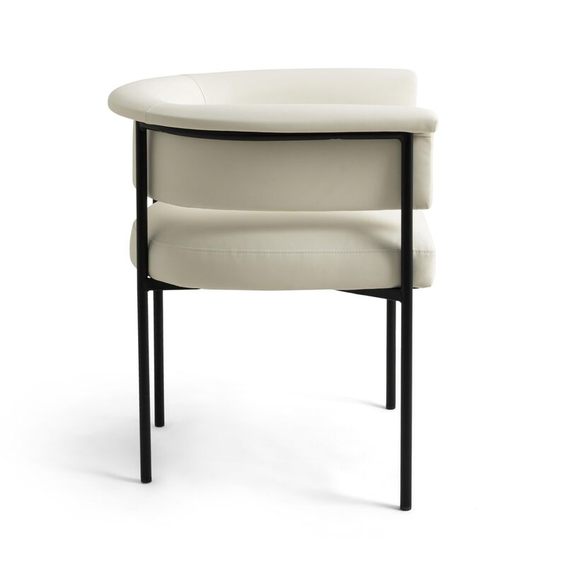Tov Furniture Taylor Cream Performance Vegan Leather Dining Chair image number 3
