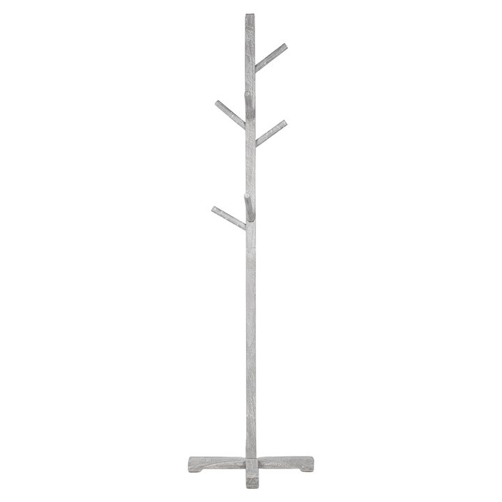 Hiya Freestanding Hat, Coat Rack, 8 Branch Hooks, Teakwood