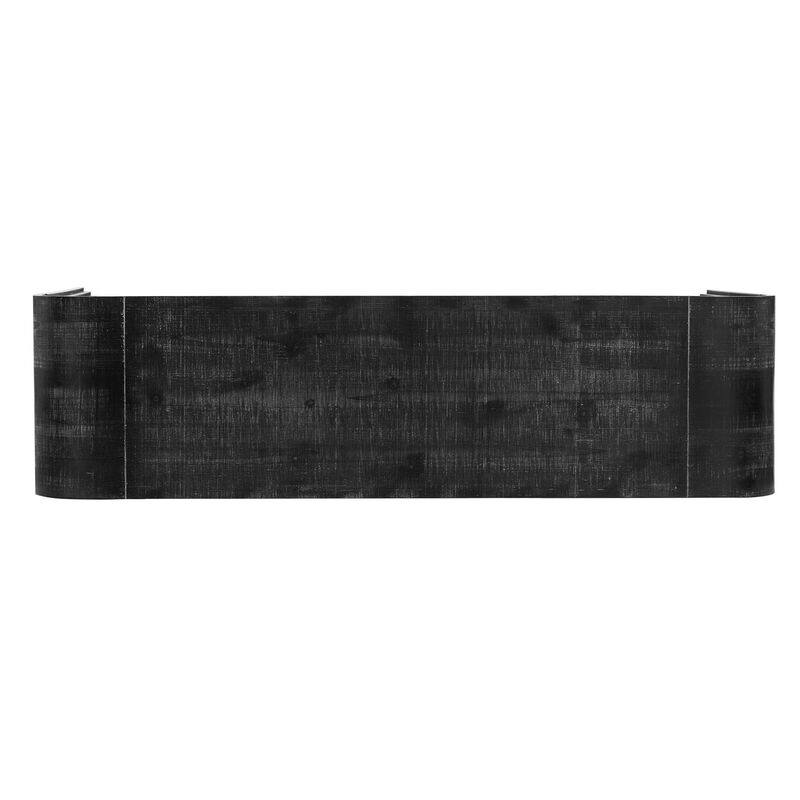 Unique Retro Console Table with Open Design and 2 Drawers Stylish Accent for Entryway, Dining, or Living Room