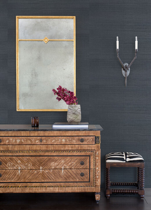 Victoria Indigo Sisal Grasscloth Wallpaper
