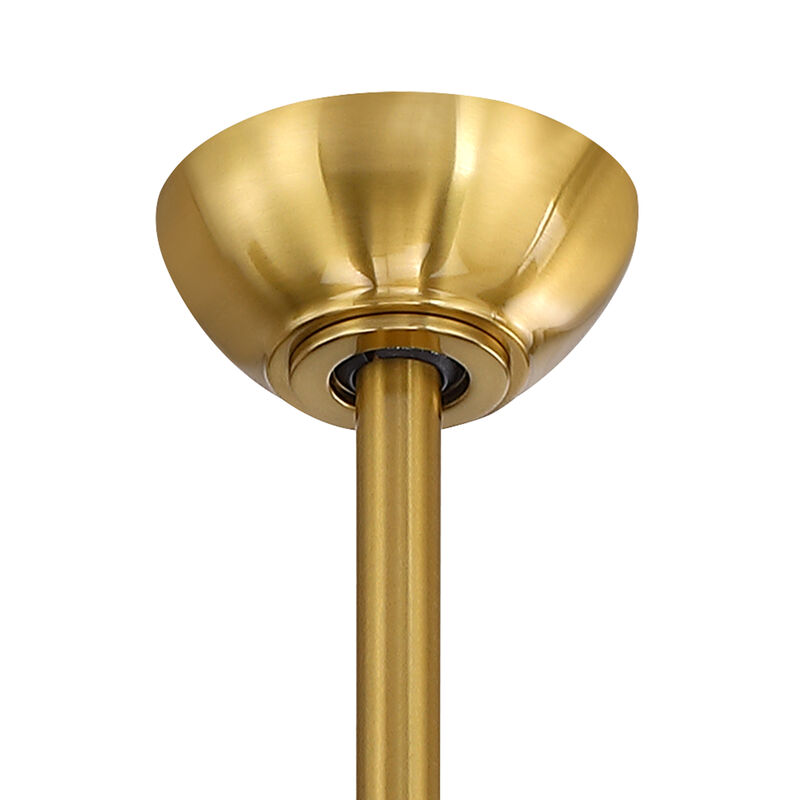 60" Brushed Gold Modern Reversible DC Dimmable Aero 6 Blade Large Ceiling Fan with LED Light and Remote image number 7