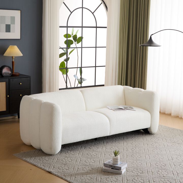Merax 3-Seater Curved Upholstered Loveseat