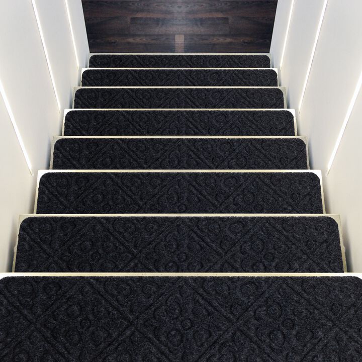 15Pcs Indoor Non-Slip Stair Carpet Mats for Wooden Steps