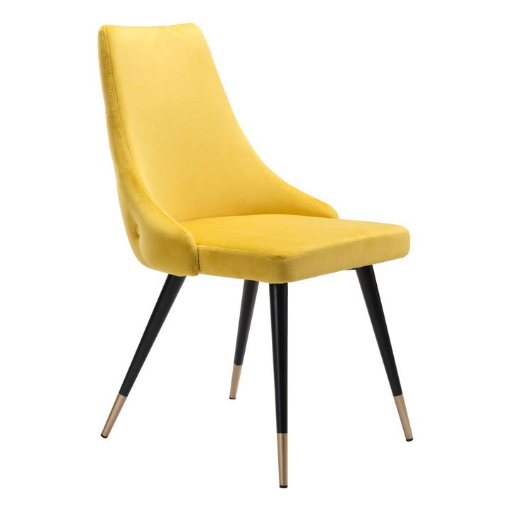 Belen Kox Piccolo Dining Chair (Set of 2), Yellow Velvet, Belen Kox
