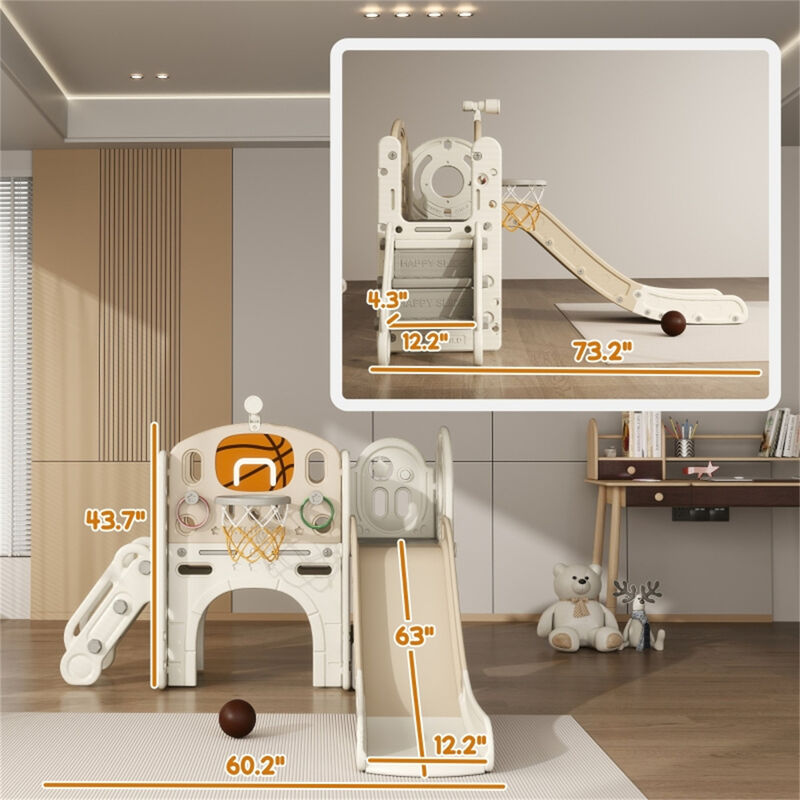 Kids Swing and Slide Set Indoor & Outdoor Playset for Toddlers and Children