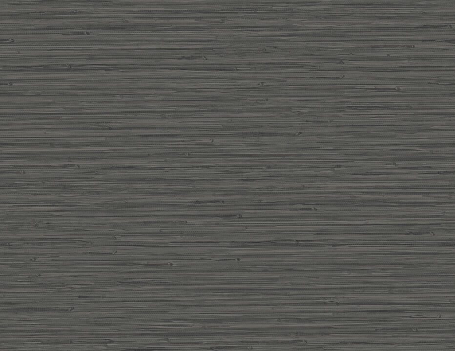Rushmore Black Faux Grasscloth Wallpaper