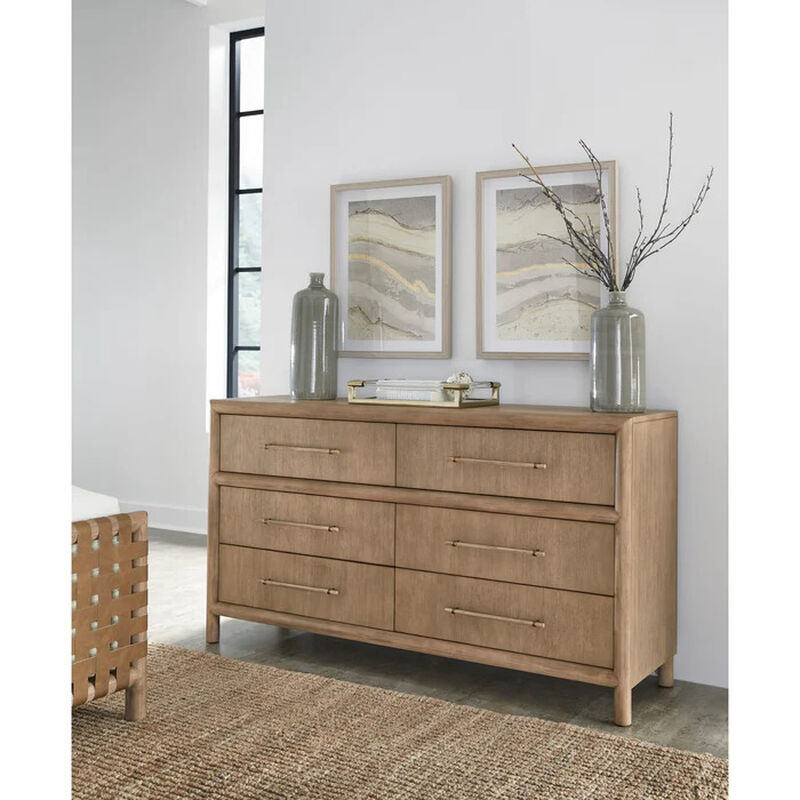 Dorsey Six Drawer Dresser in Granola image number 0