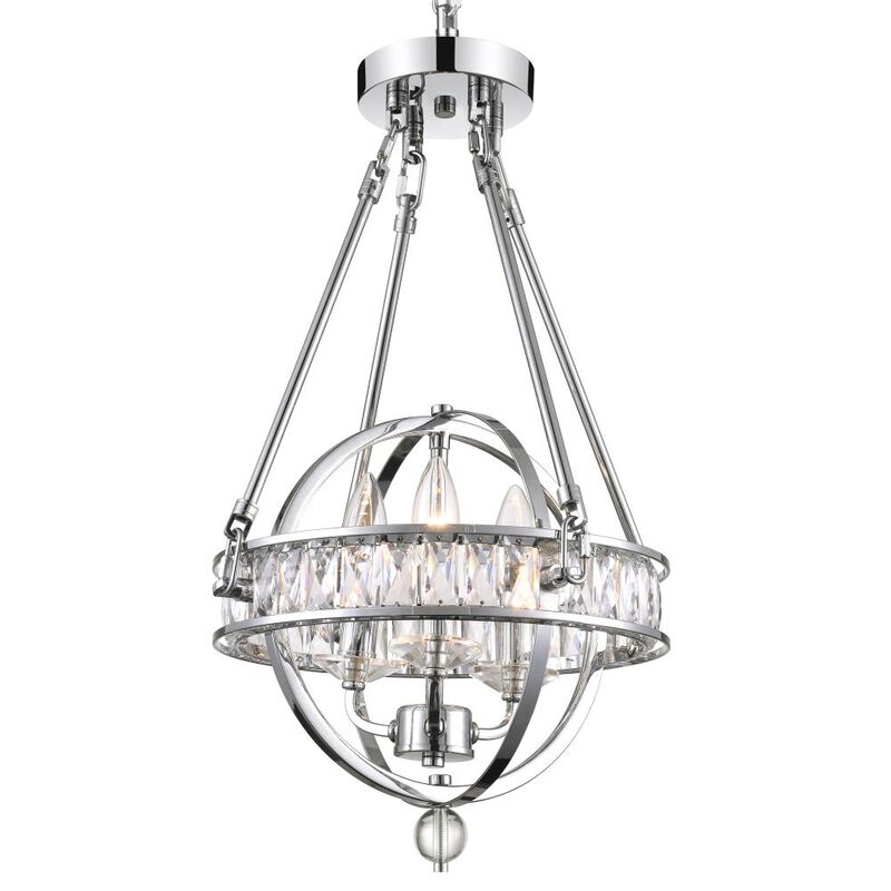 Arkansas 3 Light Mini Chandelier With Chrome Finish