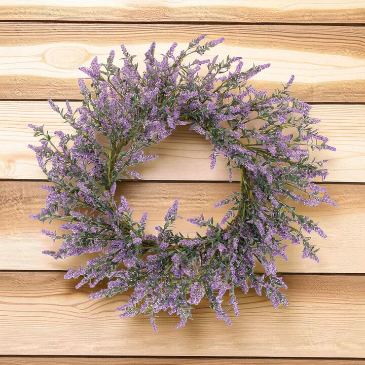 Lavender Floral Wreath for Front Door, Wall Decor, or Spring-Inspired Styling