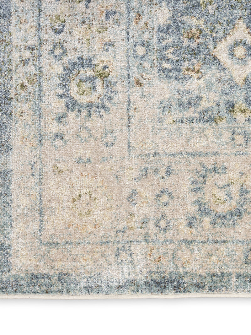 Astra Machine Washable ASW16 Teal/Beige 2' x 6' Rug