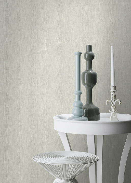 Haast Silver Woven Texture Wallpaper