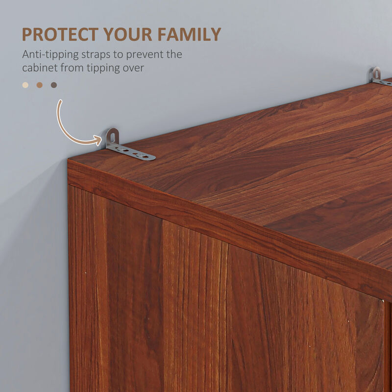 Hivvago Pantry Cabinet with 5-Tier and Adjustable Shelving image number 5