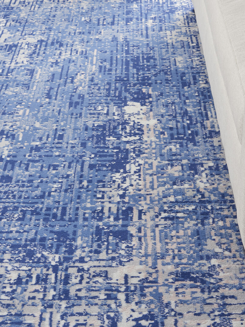 Whimsicle WHS08 Blue/Ivory 8' x Round Rug