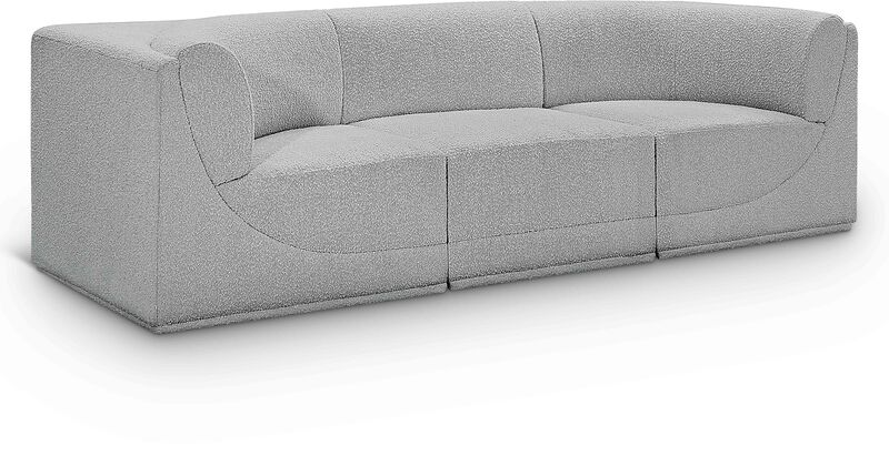 Meridian Furniture Ollie Grey Boucle Fabric Modular Sofa image number 0
